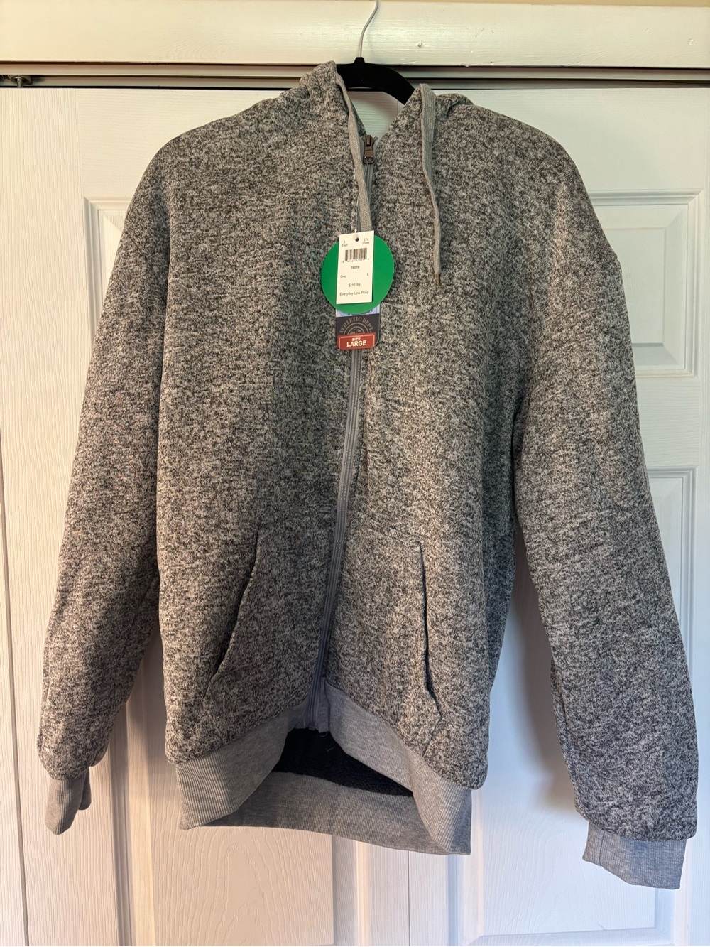 Men's Full-Zip Hooded Sweater Jacket - Heather Gray